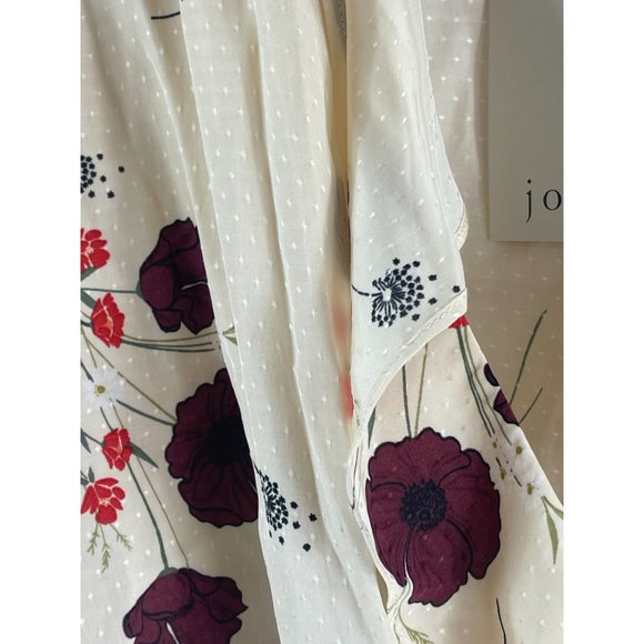 NWT Joie Aged White Floral Peasant Blouse Sz Large L $248 - Picture 5 of 10